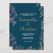 Farbenfrohe Verlobung Mittag Party Einladung (Vorne/Hinten)