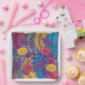 Farbenfrohe Verpackungspapier mit kreativem Blumen Pappteller (Party)
