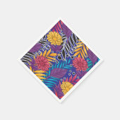 Farbenfrohe Verpackungspapier mit kreativem Blumen Serviette (Ecke)