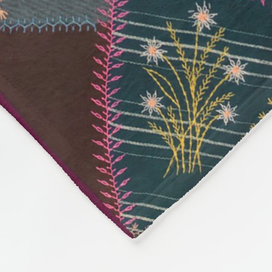 Farbenfrohe verrückte Steppe Fleecedecke (Ecke)