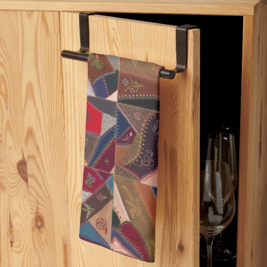 Farbenfrohe verrückte Steppe Geschirrtuch (Drittel gefaltet)