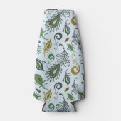 Farbenfrohe verschiedene Federn Flaschenkühler (Vorderseite)