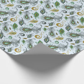 Farbenfrohe verschiedene Federn Geschenkpapier (Ecke)