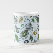 Farbenfrohe verschiedene Federn Jumbo-Tasse (Vorderseite)