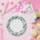 Farbenfrohe verschiedene Federn Pappteller (Party)