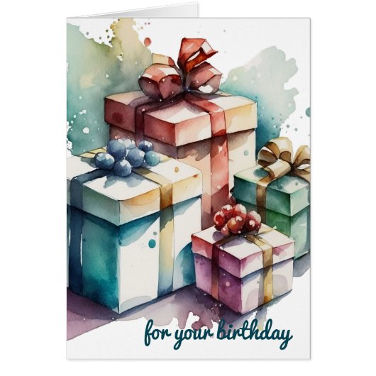 Farbenfrohe verschmierte Geschenke Geburtstagskart (Vorne)