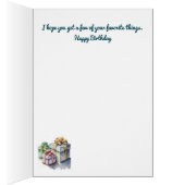 Farbenfrohe verschmierte Geschenke Geburtstagskart (Innen (Rechts))