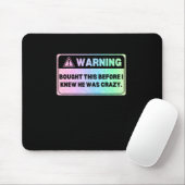 Farbenfrohe Version Warnschild Vorher gekauft B Mousepad (Mit Mouse)