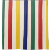 Farbenfrohe vertikale Streifen Duschvorhang (Vorderseite)