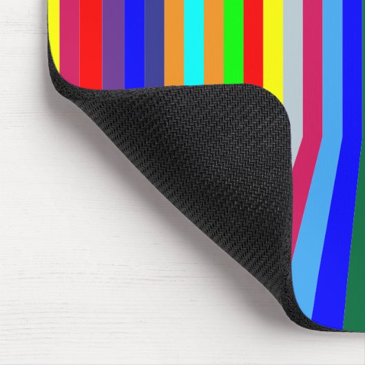 Farbenfrohe vertikale Streifen Mousepad (Ecke)