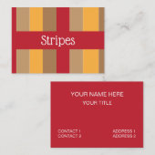 Farbenfrohe vertikale Streifen Visitenkarte (Vorne/Hinten)
