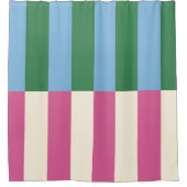 Farbenfrohe vertikale Streifenmuster Duschvorhang (Vorderseite)