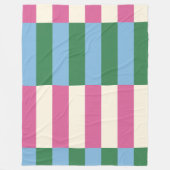 Farbenfrohe vertikale Streifenmuster Fleecedecke (Vorderseite)