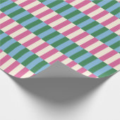 Farbenfrohe vertikale Streifenmuster Geschenkpapier (Ecke)