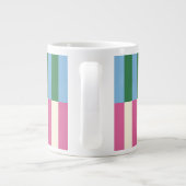 Farbenfrohe vertikale Streifenmuster Jumbo-Tasse (Rückseite)