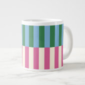 Farbenfrohe vertikale Streifenmuster Jumbo-Tasse (Vorderseite Rechts)