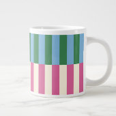 Farbenfrohe vertikale Streifenmuster Jumbo-Tasse (Rechts)