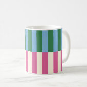 Farbenfrohe vertikale Streifenmuster Kaffeetasse (VorderseiteRechts)