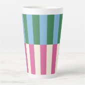 Farbenfrohe vertikale Streifenmuster Milchtasse (Vorderseite)