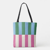 Farbenfrohe vertikale Streifenmuster Tasche (Rückseite)