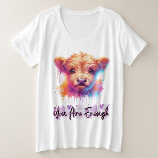 Farbenfrohe Vertrauensskala Große Größe T-Shirt (Design vorne)