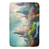 Farbenfrohe verzauberte Alien Naturlandschaft Badematte (Vorderseite Vertikal)