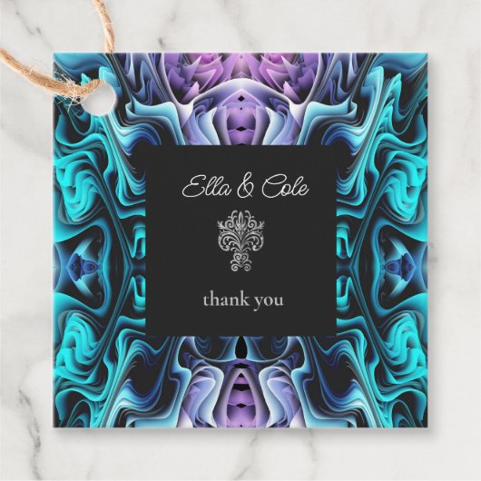 Farbenfrohe Verzauberung Geschenkanhänger (Vorderseite)