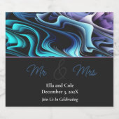 Farbenfrohe Verzauberung Schaumweinetikett (Einzelnes Label)