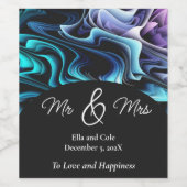 Farbenfrohe Verzauberung Weinetikett (Einzelnes Label)