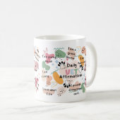 Farbenfrohe Veterinäre Positive tägliche Bejahunge Kaffeetasse (VorderseiteRechts)
