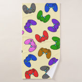 Farbenfrohe Videospielregler Badehandtuch (Badehandtuch)