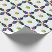 Farbenfrohe Vier-Blätter Geschenkpapier (Ecke)