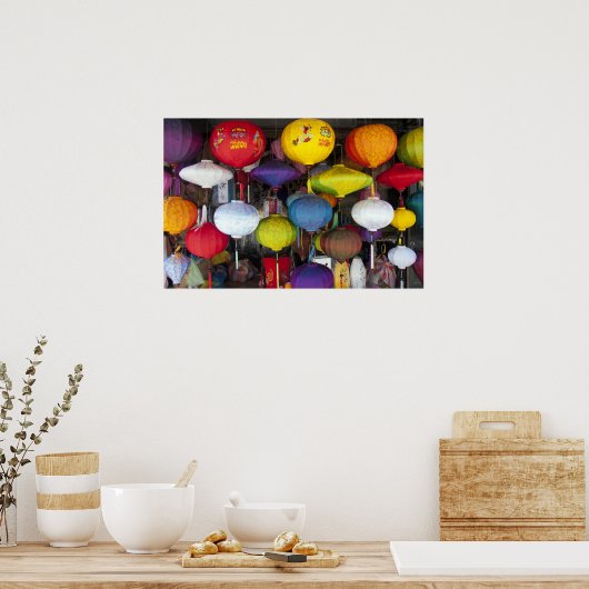 Farbenfrohe vietnamesische Hängeblattern Poster (Küche)