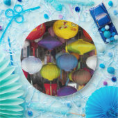 Farbenfrohe vietnamesische Hängeleuchten Pappteller (Party)