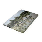 Farbenfrohe Viktorianische Ära Sommerbootspass Kun Badematte (Schrägansicht)