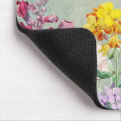 Farbenfrohe Vintag blühende Wildblumen Mousepad (Ecke)