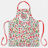 Farbenfrohe Vintag Elegante Weihnachten Schürze (Vorderseite)
