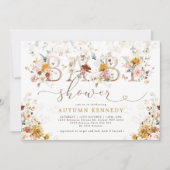 Farbenfrohe Vintag Garden Blume Kinderdusche Einladung (Vorderseite)