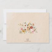 Farbenfrohe Vintag Garden Blume Kinderdusche Einladung (Rückseite)