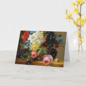 Farbenfrohe Vintage Blume Malerei Karte (Gelbe Blume)