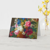 Farbenfrohe Vintage Blume Malerei Karte (Gelbe Blume)