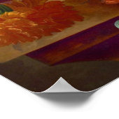 Farbenfrohe Vintage Blume Malerei Poster (Ecke)