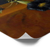 Farbenfrohe Vintage Blume Malerei Poster (Ecke)