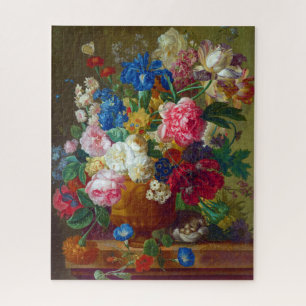 Farbenfrohe Vintage Blume Malerei Puzzle