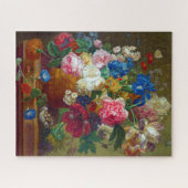 Farbenfrohe Vintage Blume Malerei Puzzle (Horizontal)