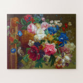Farbenfrohe Vintage Blume Malerei Puzzle (Horizontal)