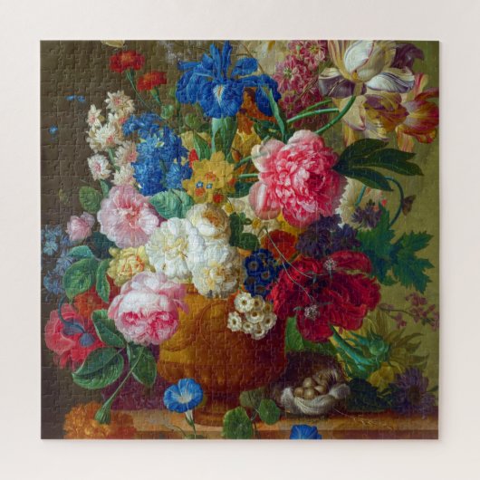 Farbenfrohe Vintage Blume Malerei Puzzle (Vertikal)