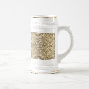 Farbenfrohe Vintage-Blumen Bierglas