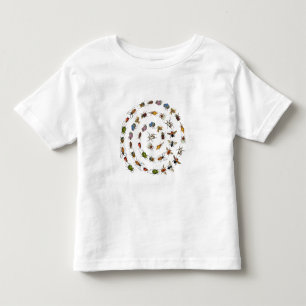 Farbenfrohe Vintage Bugs & Käfer Muster Kleinkind T-shirt