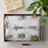 Farbenfrohe Vintage Bugs & Käfer Muster Seidenpapier (Geschenk)
